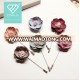 Stock Custom Men's flower lapel pin, flower brooch pins metal crafts